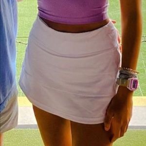 Lululemon white pace rival skirt